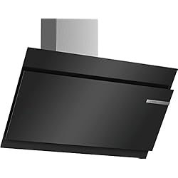 Bosch DWK97JM60 - Campana decorativa de pared, Acero Inoxidable, Serie 6 (90 cm), Negro