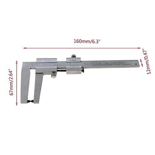 Calibrador Vernier de Acero Inoxidable 0-60mm Precisión 0.1mm miniatura 2