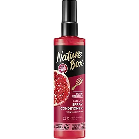 Nature Box Colour Protect Vegan Leave-In Spray Conditioner with 100% Cold Pressed Pomegranate Oil, Free from Silicones and Parabens 200 ml Cover
