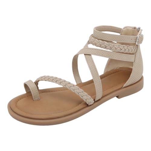 Sandales romaines à talon bas offrant confort absolu et sangle ajustable