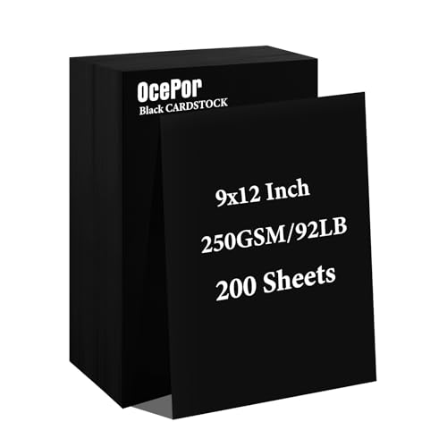 Papier cartonné pour imprimante noir 250g de 200 feuilles pour carte de visite