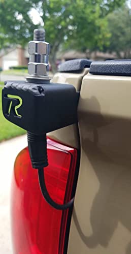 Image of Rago CB Antenna & Whip Flag Mount for 2016-2023 Toyota Tacoma 3rd Gen | Driver's Side, Made in the USA, Truck Bed Mounted