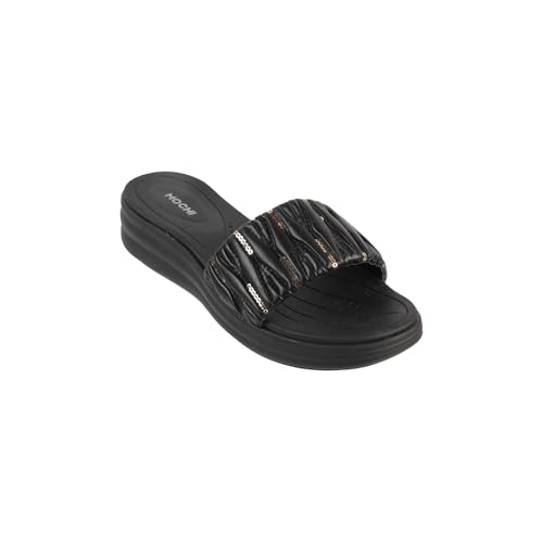 Image of Mochi Women Wedge Heel Fashion Slip-on Sandal
