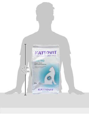 KATTOVIT - Gastro Trockenfutter für Katzen | Katzen-Trockenfutter zur Unterstützung des Magen-Darm-Systems | Diätfutter als Alleinfuttermittel für ausgewachsene Katzen | 4 kg