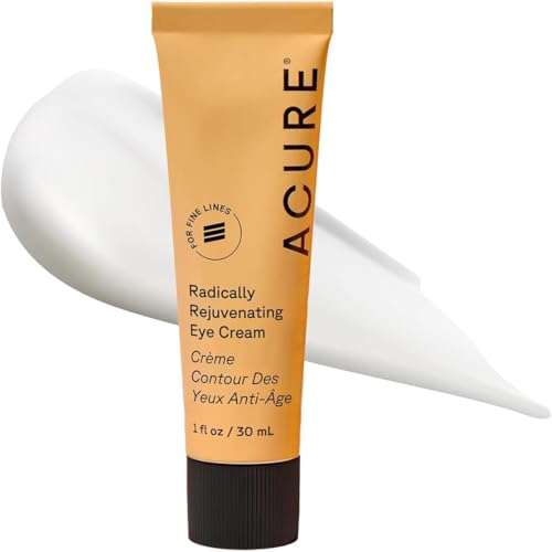 Acure Radically Rejuvenating Eye Cream - Under Eye Cream for Dark Circles & Wrinkles, Firming & Hydrating Treatment to Brighten, Anti Aging Moisturizer for Hydration with CoQ10-1 fl oz