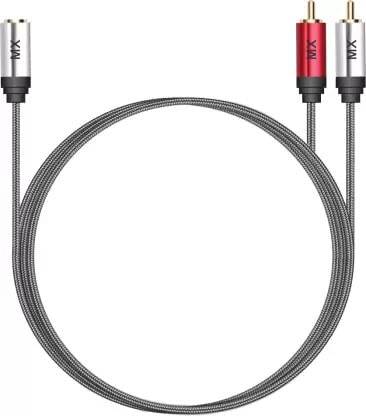 Image of MX RCA Cable 2RCA to 2RCA Stereo Audio Cable Gold Plated Adapter Dual Shielded for Home Theater Amplifier Hi-Fi System Car Sound Speaker PARENT (2 rca male to 3.5 female cable, 0.3M)
