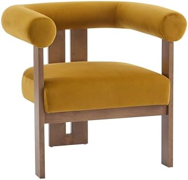 Close-up of the velvet upholstery and thick cushion on the Christopher Knight Home Linton chair