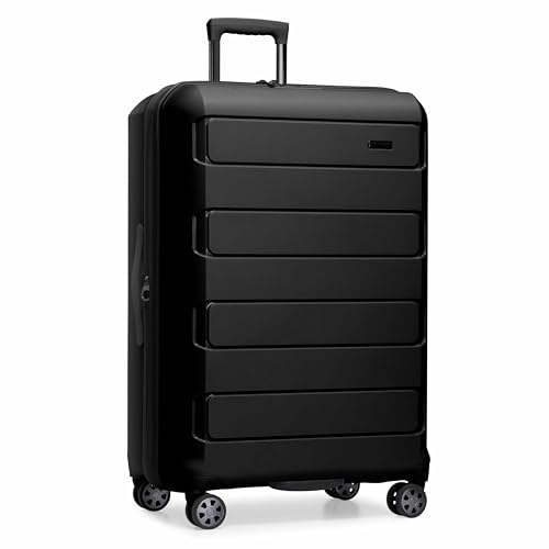 traveler39s choice pagosa indestructible hardshell expandable spinner luggage black 30-inch large