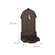 Relaxdays Standbrunnen, Antik-Stil, HBT: 73x39x32 cm, Nostalgie, Garten, Terrasse, Wasserhahn, Becken, stehend, braun