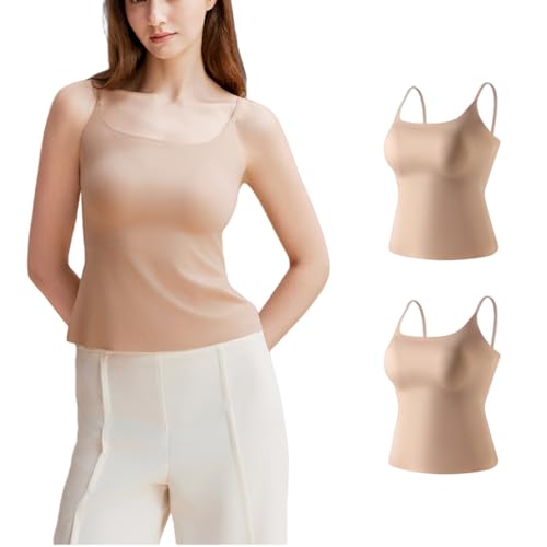 Sujetador integrado Camiseta Air Touch de tirantes ajustables para yoga y dormir