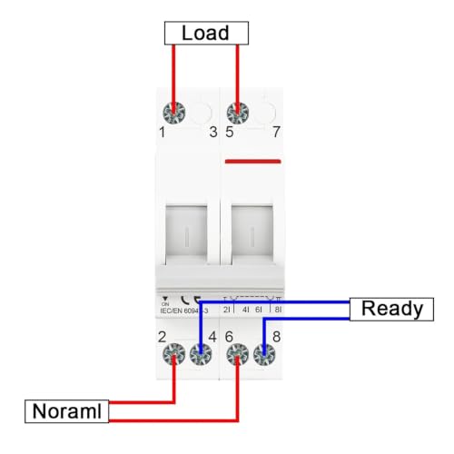 Interrupteur de transfert manuel 2P 63A AC400V modulaire rail DIN pour inverseur source - 4