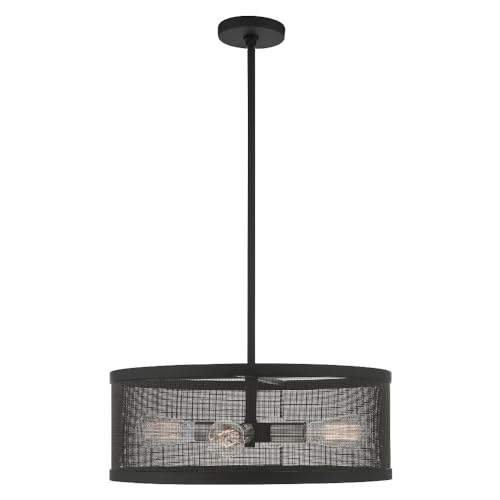 Image of Livex Lighting 4 Light Black Chandelier