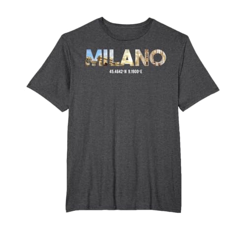 Milano Italy Fashion Italian Native Milano Italia T-Shirt, Men's Big and Tall, Dark Heather Grey, 3X Tall