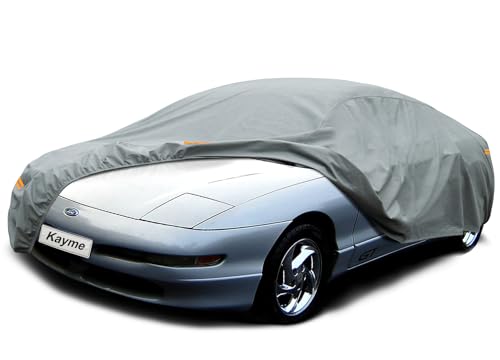 Image of Kayme Heavy Duty Car Cover Custom Fit Ford Probe (1988-1998) Waterproof All Weather for Automobiles, Full Exterior Covers Sun Rain UV Protection.（Deliver About 3-10 Days）
