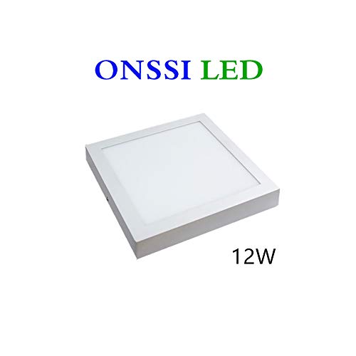 Plafonnier LED Carré 12W Lumière Froide 6000-6500k Surface ONSSI LED