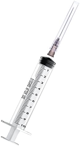 10ml Disposable Syringe with 22G/1.5Inch Needle, Individual Package (20)