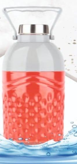 Image of Premium Insulated Sports Water Bottle with Integrated Handle - Double-Walled Thermal Jug for Hiking and Travel - Non-Slip Textured Exterior - Heavy-Duty Reusable Hydration Flask