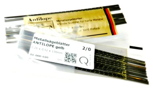 Antilope Jewelers Saw Blades #2/0 Jewelry Making Pack of 144 pcs. Made in German