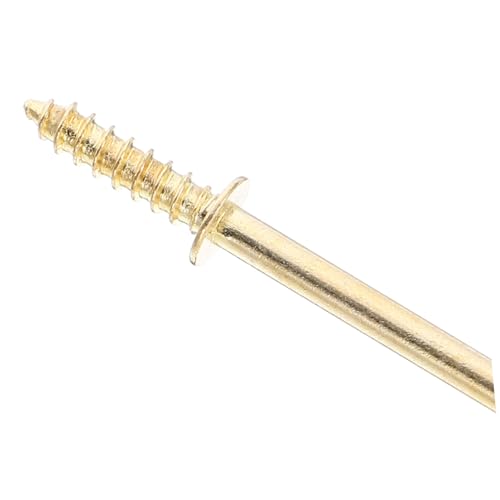 Image of Elegant Gold L-Shaped Screw Hooks 20 Pieces Self-Tapping Metal Screws Picture Frame Hanging Hooks Right Angle 90 Degree Screws