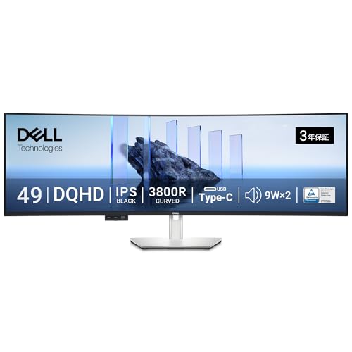 Amazon.co.jp: Dell U4924DW 49インチ 曲面USB-Cハブモニター(無輝点3