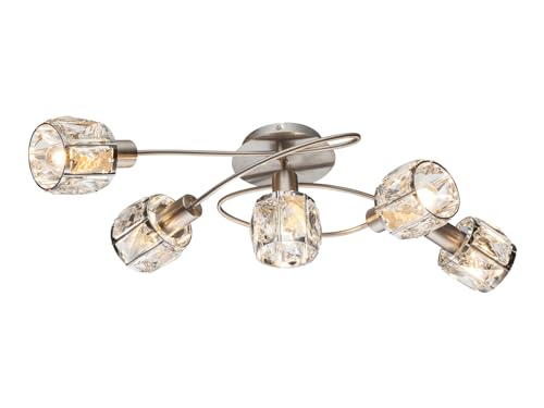 Preisvergleich Produktbild Globo Deckenleuchte Kris, Nickel, 54356-5