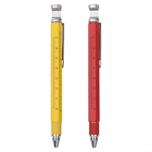 Bolígrafos de tinta gel multifuncionales x2 con regla niveladora