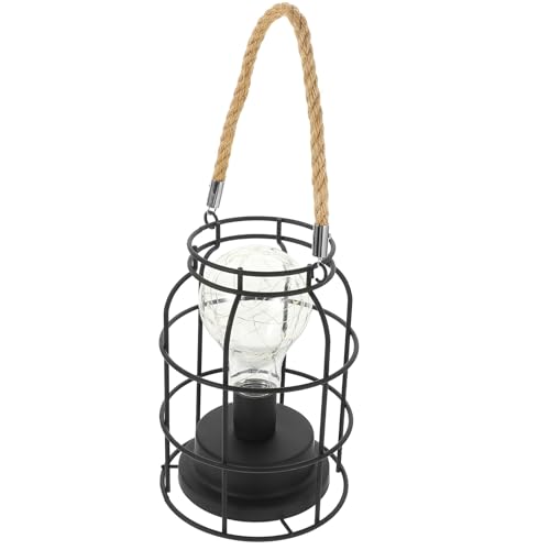 SOIMISS Lámpara Colgante Redonda para Exteriores Luz Colgante de Techo Iluminación LED Cálida Decoración Solar para Camping y Jardín sin Batería Color Blanco Cálido