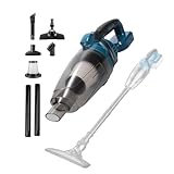 Aspirapolvere Senza Fili Potente per Makita 18V, 140W 10 kPa Aspirapolvere Senza Filo con Contenitore Della Polvere da 750 ML, 4 Ugelli, 2 Filtri e LED per Casa e Auto (Batteria non Inclusa)