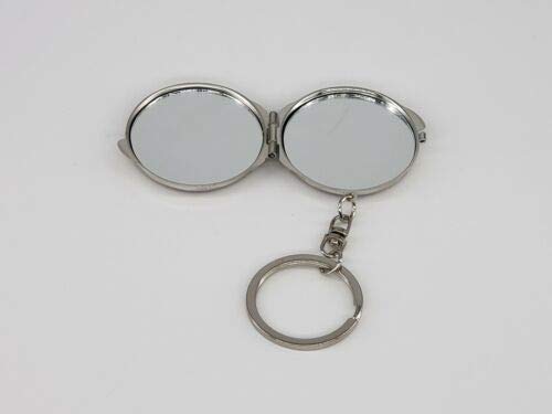 24X Quinceanera Silver Compact Mirror Keychain Recuerdos de Sweet 15 Princess Party Favor