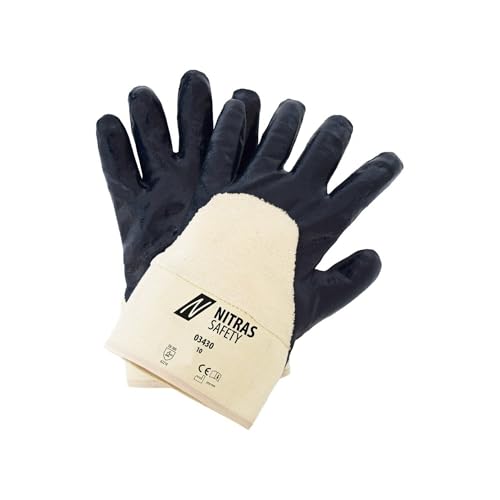 Gants en nitrile Nitras pour manutention lot de 12 gants coton jersey bleu 2216