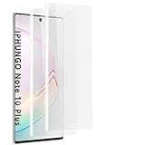 Galaxy Note 10+ Plus Screen Protector, Tempered Glass for Samsung Galaxy Note 10 Plus, 3D Curved Tempered Glass, Finger Print Compatibles, HD Clear, Easy Installation, 5G (2019) - 2 Packs