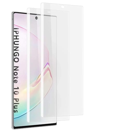 Note 10 Plus Screen Protector for Galaxy Note 10 Plus Tempered Glass 2 Pack Anti-Scratch Anti- Bubble Lifetime Replacement Note 10+ Screen Protectort