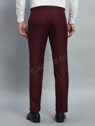 Image of FASHIONEMPIRE Men's Formal Trousers Front Pleated Double Button Gurkha Zion Pant Slim Fit | Stylish Formal Pant for Party and Casual Wear