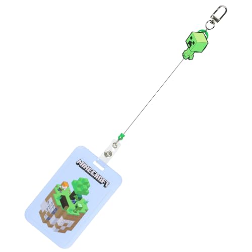 Porte-badge Minecraft Creeper rétractable avec mousqueton robuste pour pass - 3