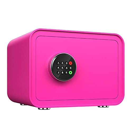 Coffre-fort électronique rose RLKHXBS à 2 niveaux avec alarme, petite boîte de dépôt 35x28x25cm