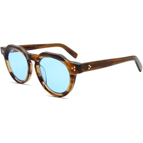 Lunettes de soleil rétro ovale acétate élégante protection UV400