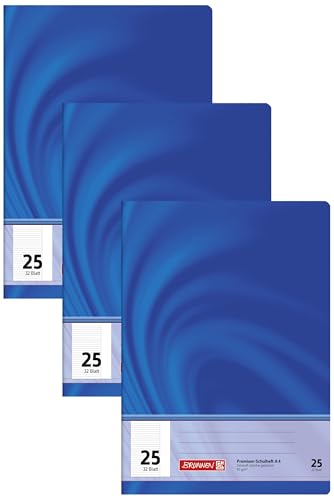 Brunnen Vivendi Schulheft A4 Lineatur 25, 3er Pack
