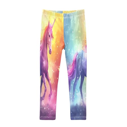 Toddler Girls Leggings Printed Yoga Pants Leggings Rainbow Unicorn for Kids