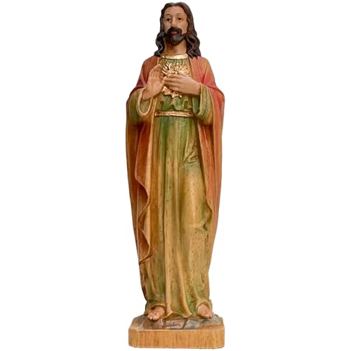 Estatua de Madera Maciza Pintada a Mano de Jesús