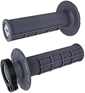 Odi Half Waffle V2 MX Lock-On Grips - 2 & 4-Stroke (Graphite)