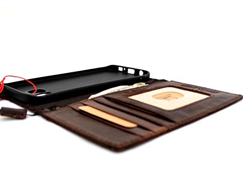 Genuine Vintage Leather Case For Samsung Galaxy S7 Edge Book Wallet Art Cover Cards Slots Handmade Retro Slim Daviscase Il #TOP2
