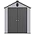 Udorich Spacious 6x8ft Plastic Storage Shed for Backyard and Garden, Rainproof Design, Easy Assembly, Gray and Black
