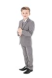 V.C. Festlicher Jungen Anzug Hochzeit Kinderanzug Kommunionsanzug 5-teilig grau 170