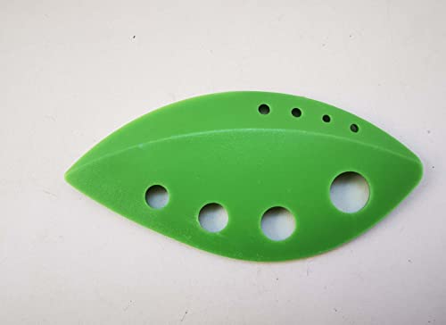 Herb Stripper 8 Holes, Green Leaf Hard Plastic, 2-1 Design, Stripping Tool, Kale Razor, Peeler For Kale, Chard, Collard Greens, Thyme, Basil, Rosemary (1 Pack)(1, Green)(2.2Inx4.8In) #TOP6