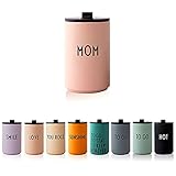 Design Letters Thermobecher- Isolierbecher Nude MOM | BPA-Frei | 350 ml | Geschenke für Mama | Deckel mit einfachen Öffnnen/Schließ System | Skandinavisches Design