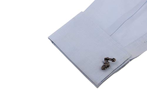 Mancuernillas para hombre KnBoB estilo motocicleta negras elegantes miniatura 3