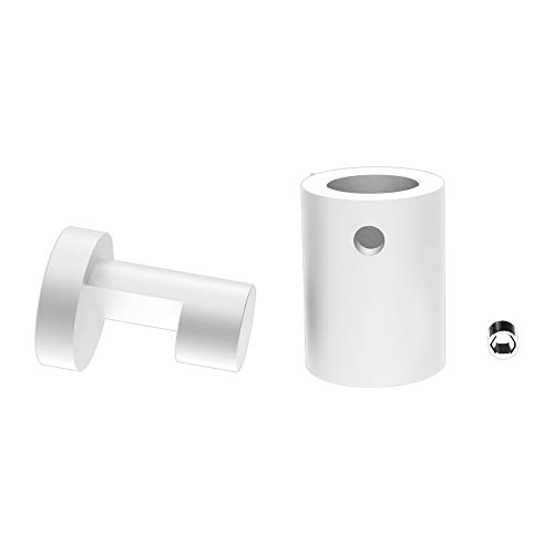 TOPNIKE Side Clamp Standoffs 3/4" x 1" Satin Aluminum, Edge Grip