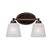 Millennium 3222-RBZ Two Light Vanity, Bronze/Dark