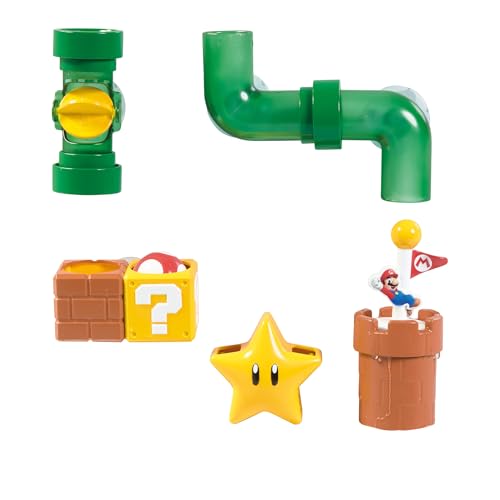 My Mario Tuyaux de Bain, Jouet de Bain Enfant avec Circuit d'eau à Construire, Jeu Mario Interactif avec Effets d'eau, Jouet Éducatif Bébé, Dès 2 Ans