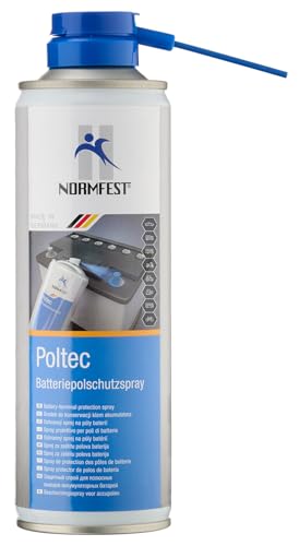Normfest Poltec – Batteriepolschutzspray für langfristigen Korrosionsschutz, verhindert Übergangswiderstände & Feuchtigkeitseinflüsse, silikonfrei, temperaturbeständig –30 °C bis +130 °C – 300 ml